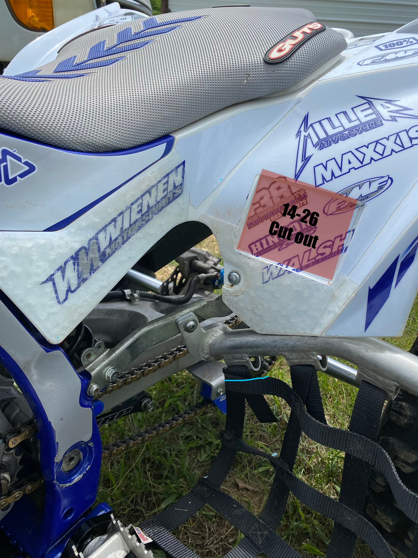 09-26 Yamaha YFZ450R Gripper Pads (CLEAR)